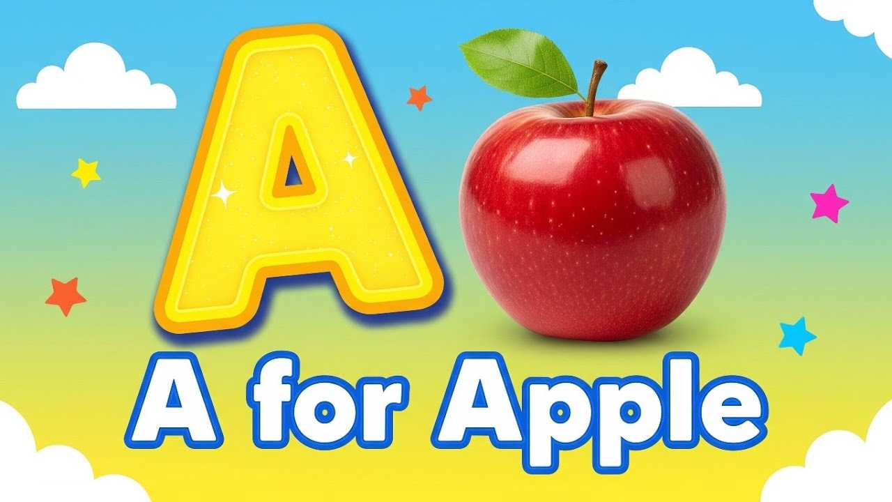 A for Apple | ABCD Learning for Kids | Alphabet A Song | Nursery Rhymes 🍎 #aforapple #nurseryrhymes