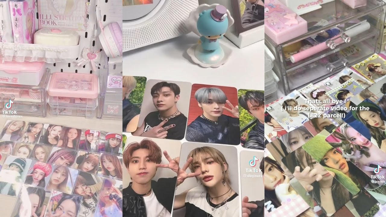 🎀✨️unboxing photocards kpop💐 #5 tiktok compilation | caroline
