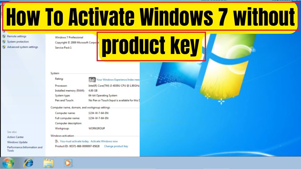 How to Activate Windows 7 Without Product Key | Step-by-Step Guide