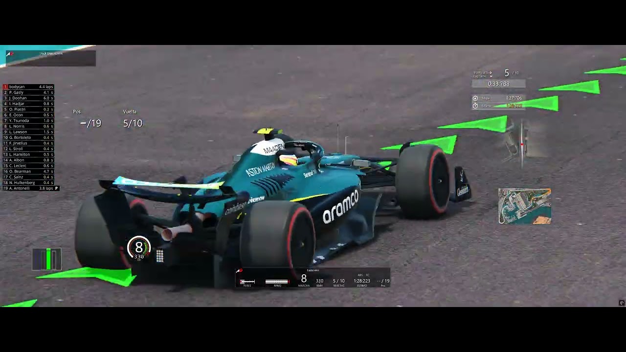 Assetto Corsa F1 2025 ABU DHABI 90% dificultad
