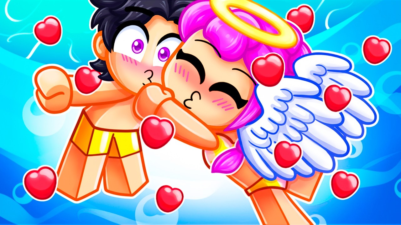 BEIJEI minha CRUSH RUMI ANJO em uma FESTA NA PISCINA no Roblox! (Kpop Demon Hunters)
