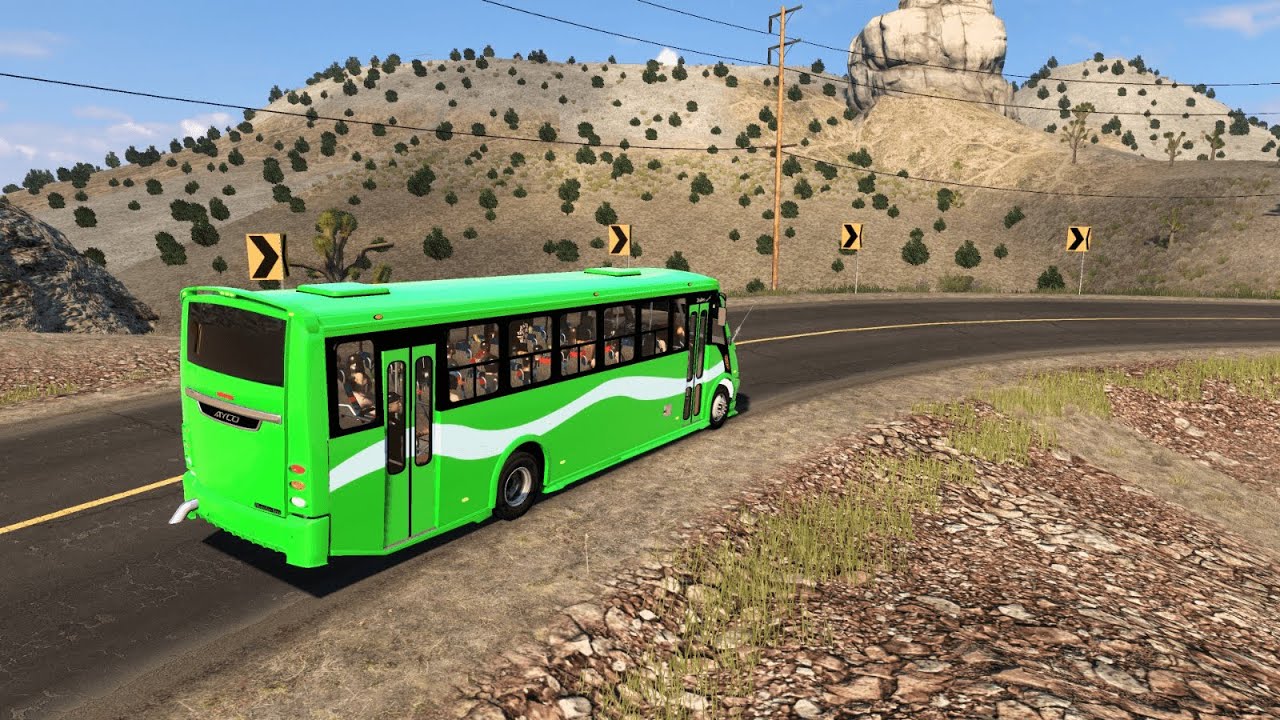 Conduciendo autobús URBANO con PASAJEROS | AYCO Zafiro en CARRETERA! American Truck Simulator 1.52