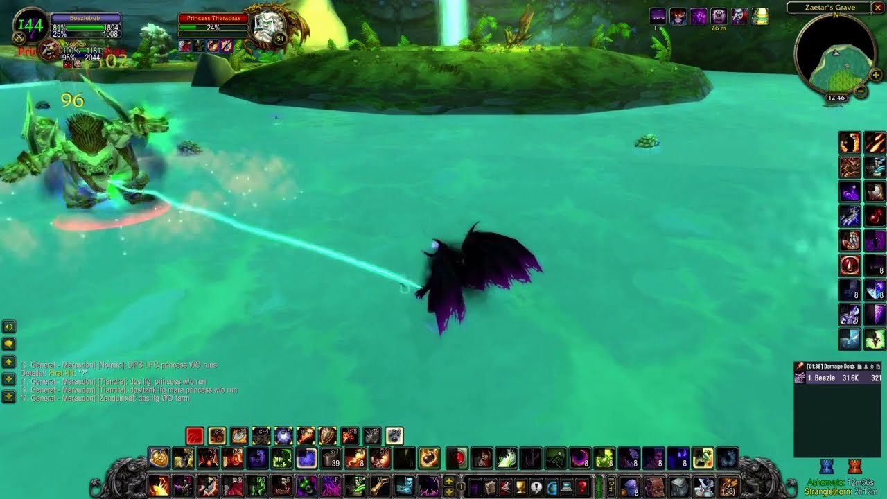 Warlock solo farm MARA Princess (~10 minute run) WoW SOD P3