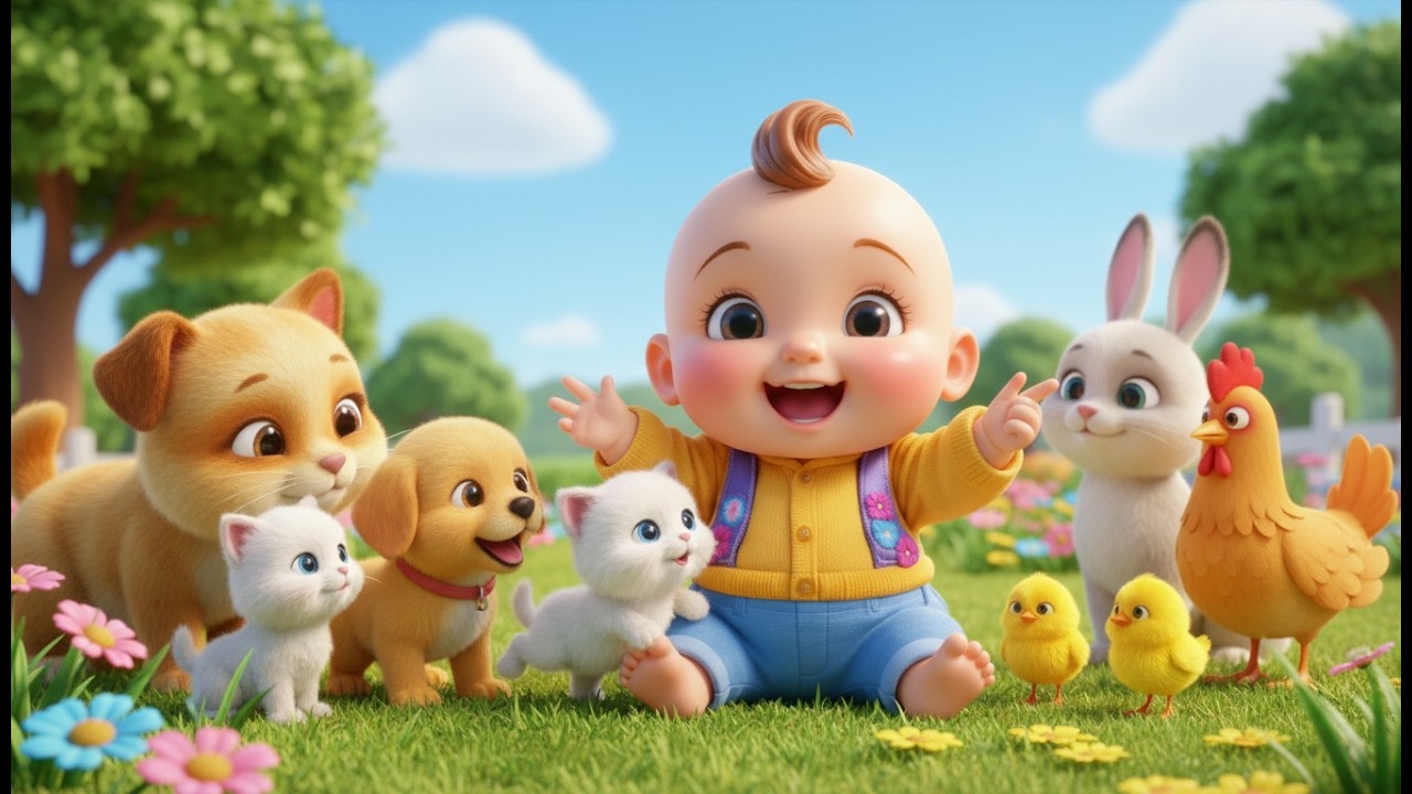 Canción Familiar para Bebés Animales 🐾👶 | Canciones Infantiles | Baby Song Español de Animales