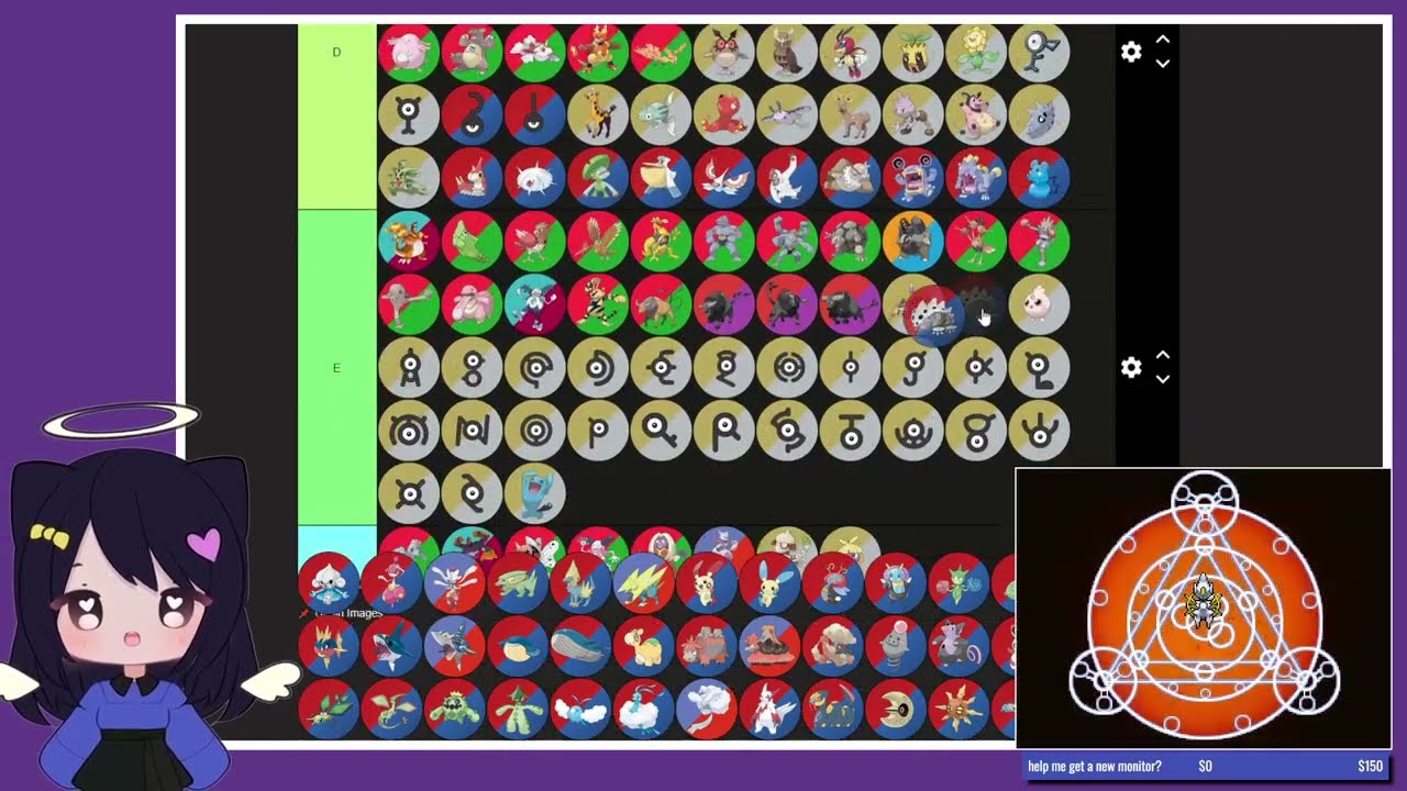 tier list of every single pokemon while doing sinjoh ruins resets | VOD