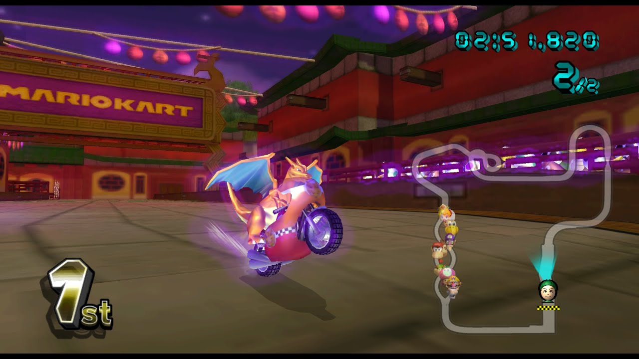 Mario Kart Wii Luminous CT Pack - Charizard Mod Gameplay (Part 24)