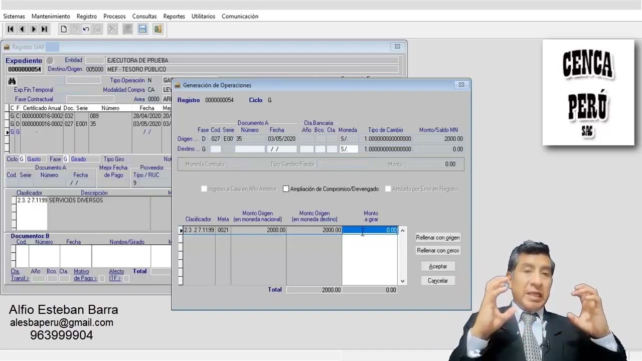Registrar el GIRADO en el SIAF - 1era parte
