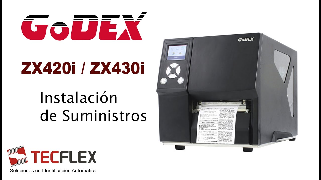 TUTORIAL DE INSTALACIÓN DE SUMINISTROS EN IMPRESORA DE TICKETS | ZX420i / ZX430i | GODEX