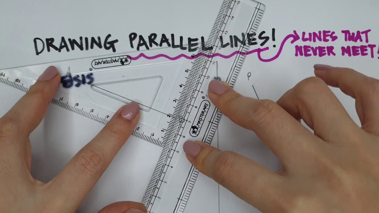 Drawing Parallel lines with and without a set square