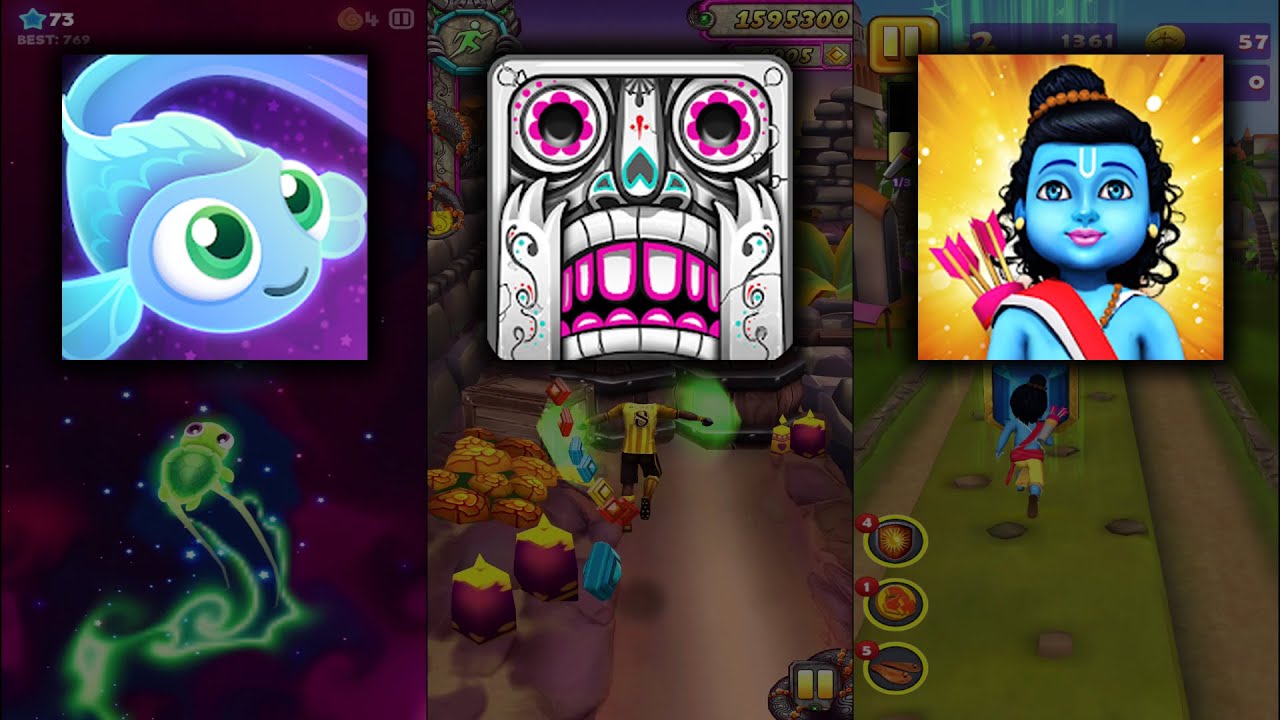Super Starfish Vs Temple Run 2 Spirits Cove Vs Little Ram - Endless Run Gameplay