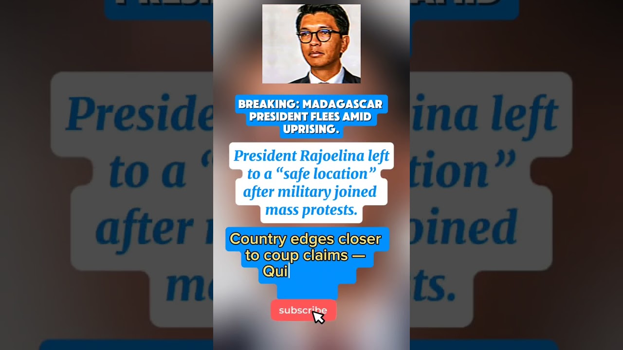 Breaking: Madagascar President Flees Amid Deadly Protests #Madagascar #Protests
