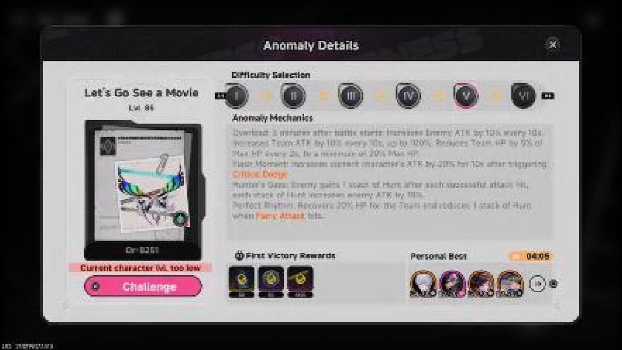 NTE: Neverness to Everness - High-Risk Commision Difficulty 5: Lvl.85 Swallowtail VS My Lvl.70 Team