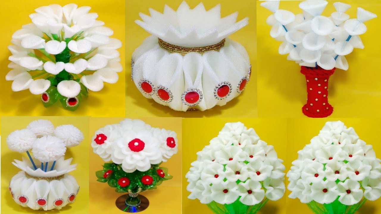 5 BEST GULDASTA DESIGN/GULDASTA/Guldasta banane ki Vidhi/NEW DESIGN FOAM GULDASTA/WASTE PLASTICS