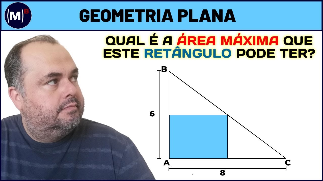 🕵ACHE a ÁREA MÁXIMA do RETÂNGULO dentro do Triângulo?