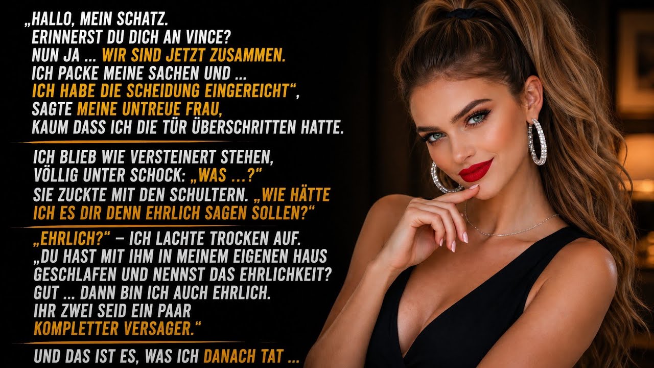 „Hallo, mein Schatz. Erinnerst du dich an Vince? Nun ja … wir sind jetzt zusammen. Ich packe meine..