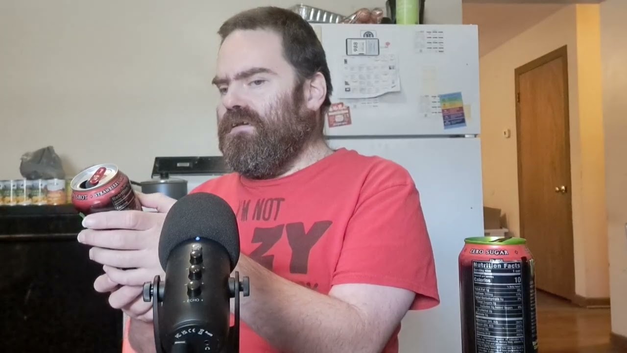 Monster Strawberry Shot and Monster Zero Sugar Strawberry Shot Energy Drink Review/Comparison 