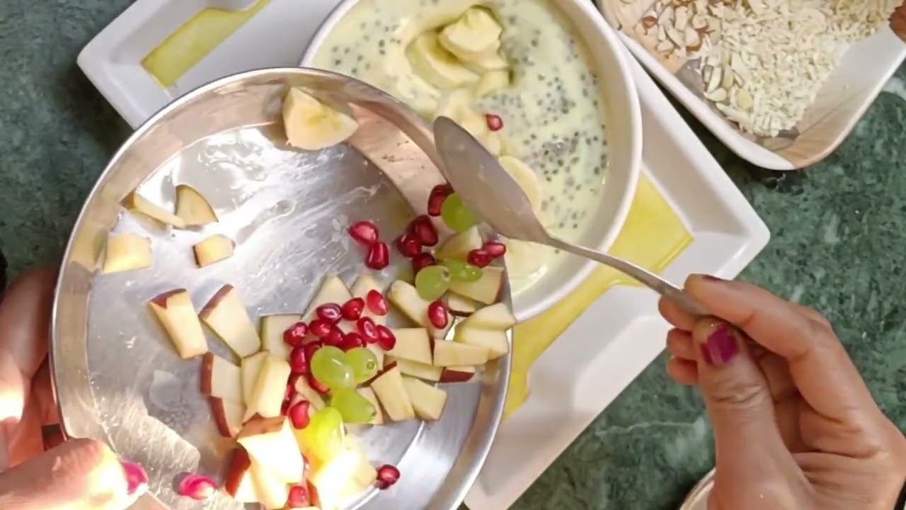 Creamy fruit custard recipe 