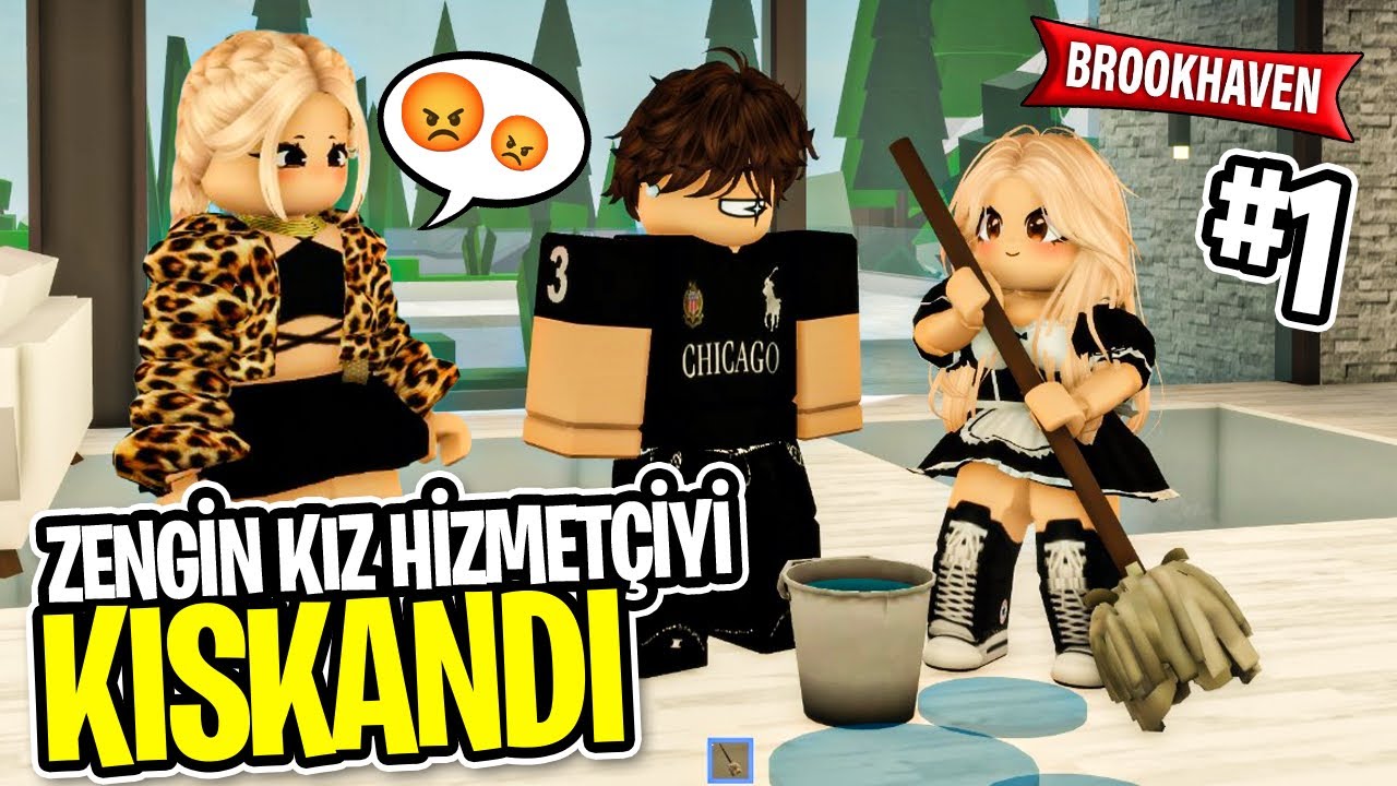 ZENGİN KIZ HİZMETÇİYİ KISKANDI! Bölüm 1 roblox brookhaven 🏡rp / Roblox dizi