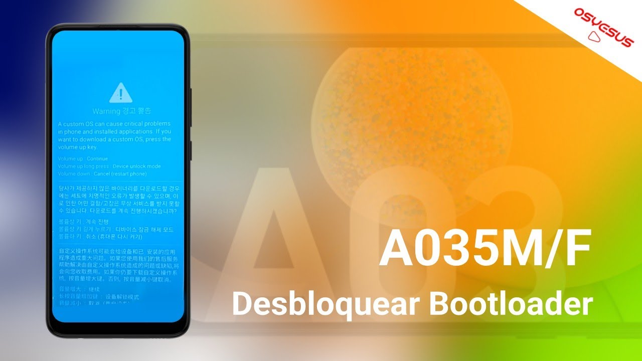 Cómo desbloquear Bootloader en tu Galaxy A03 (5M y 5F) Android 13 fácil y rápido 