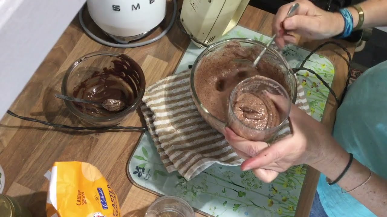 Chocolate mousse - so delicious - made with aquafaba tinned chickpea water