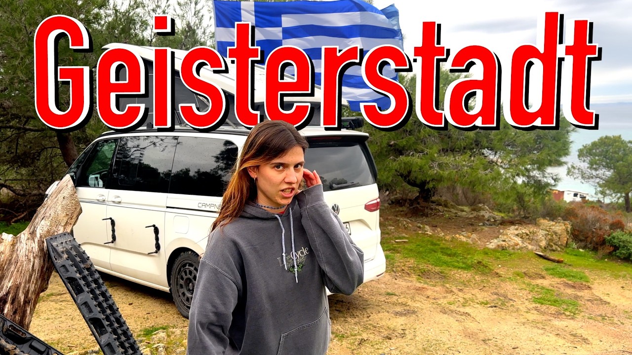 Der SCH&Ouml;NSTE STELLPLATZ in GRIECHENLAND?! 🇬🇷 (zu viert im kleinen Camper 🚐)