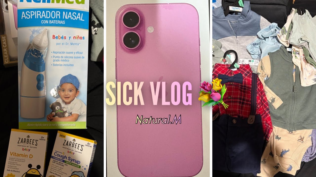 SICK VLOG: WE’RE SICK 😢, NEW PHONE 📱, & MORE | Natural.M