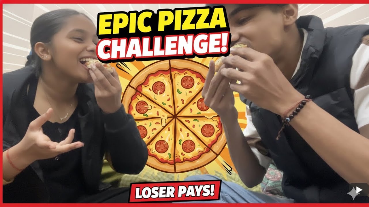 Pizza challenge 🍕kon jeeta ?