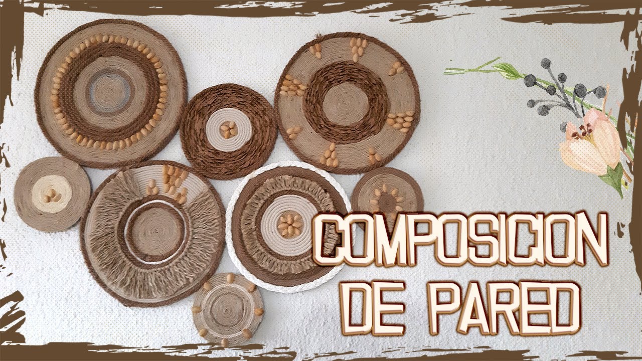Composición de Pared con Sólo unas Cuerdas y Cartón