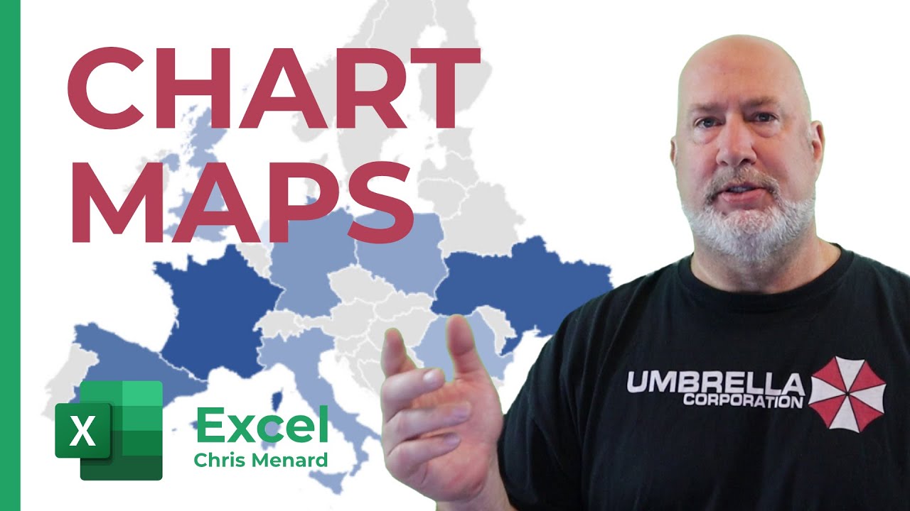 Карты диаграмм Excel, используемые с типом данных «География»