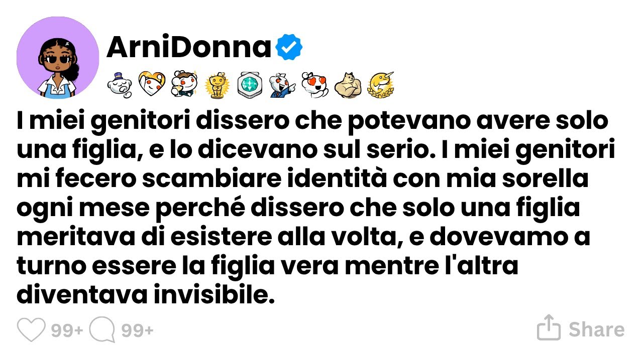 [STORIA COMPLETA] I miei genitori dissero che potevano avere una sola figlia, e sul serio.