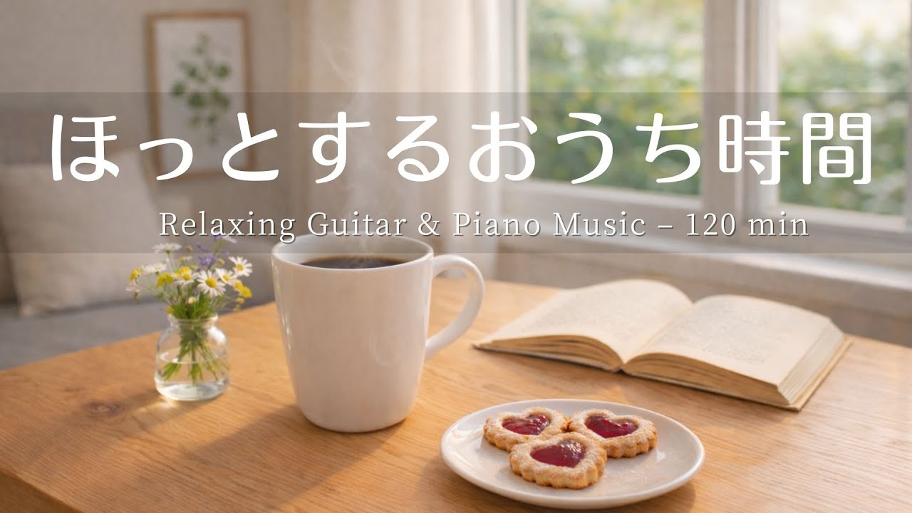 【癒し・作業用BGM】ほっと一息おうち時間☕️📖 Relaxing Guitar & Piano Music – 120 min｜癒し・集中・読書・リラックス