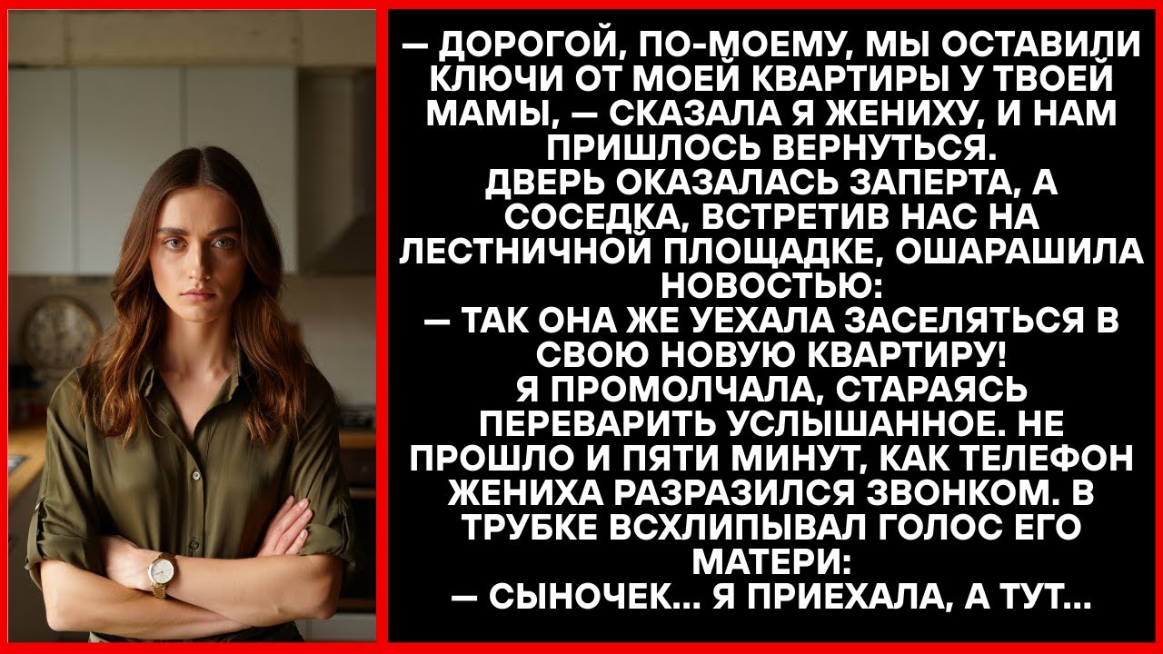 Милый, похоже, мы оставили у твоей мамы ключи от квартиры, сказала я, заметив пропажу.