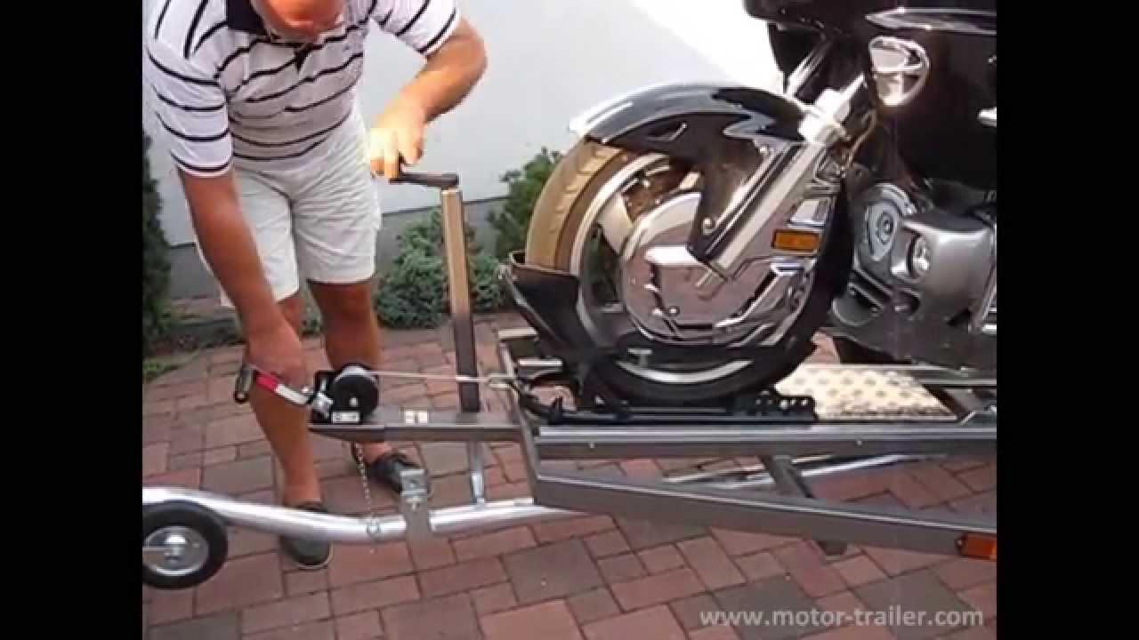 Motorrad allein verladen,ohne Anstrengung