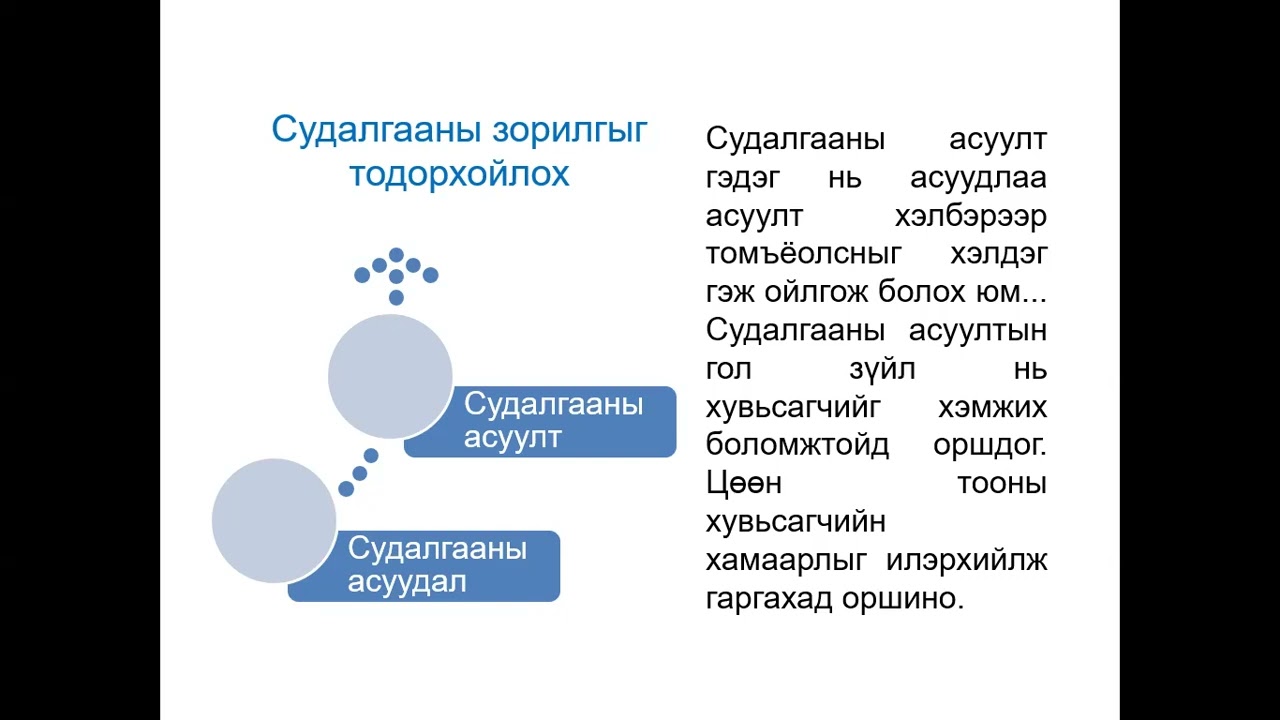 Хичээл 1. Судалгаа шинжилгээ гэж юу вэ