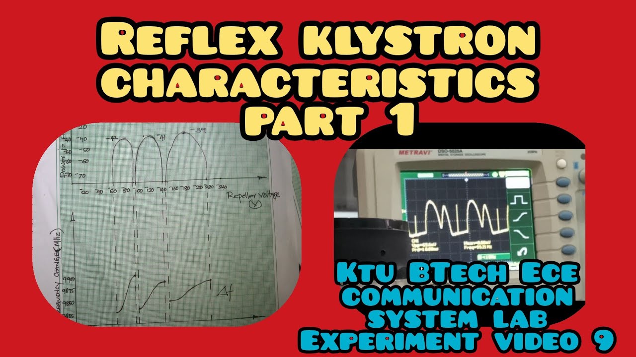Mode characteristics of reflex klystron experiment part 1. Microwave  engineering lab Experiment.