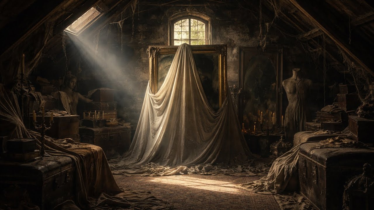 Victorian Attic Rain | Dusty Cozy Ambience (1 Hour) ASMR