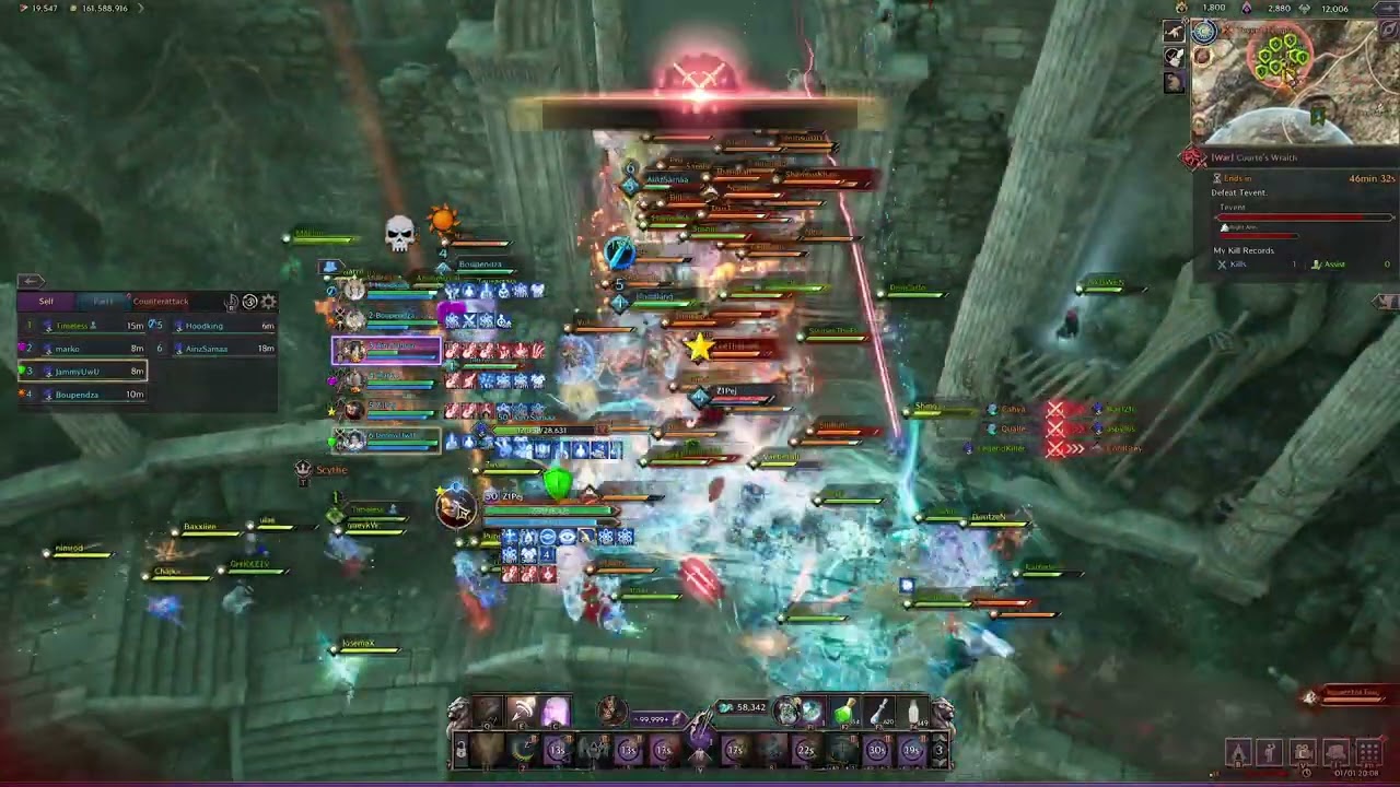 Tevent PVP Syn vs Wraith server #2 - Seeker POV Healer (Longbow + Wand) | Throne and Liberty