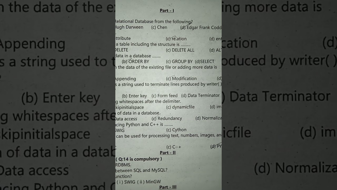 12th computer science 2nd mid term question paper and answer key 2024