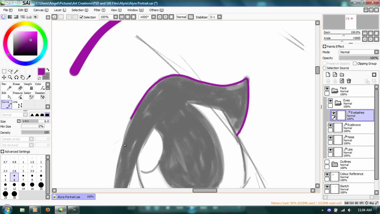 Tutorial - Inking a Winx in Paint Tool SAI