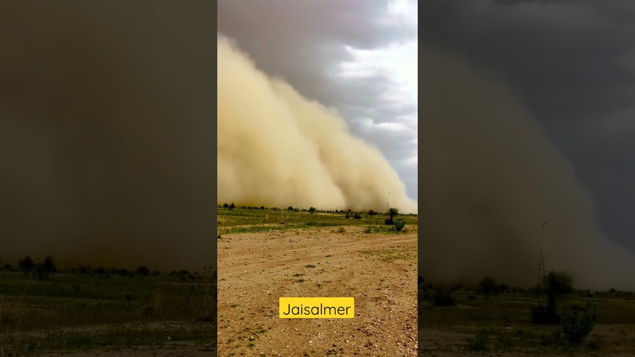 sand storm🌪 in jaisalmer #rajasthan #jaisalmer #sandstrom #desert #thar #windy