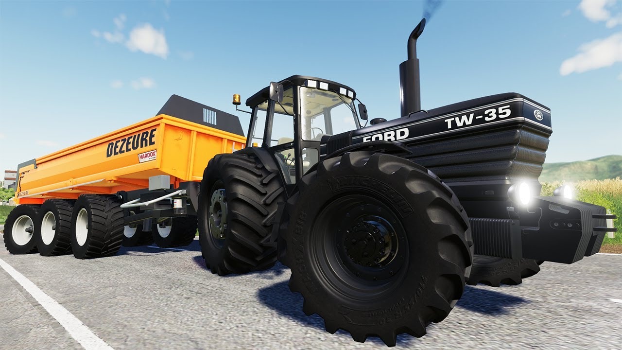 FS19 | Ford TW-35 Black Edition & Dezeure Trailer (New Woodshire Map)