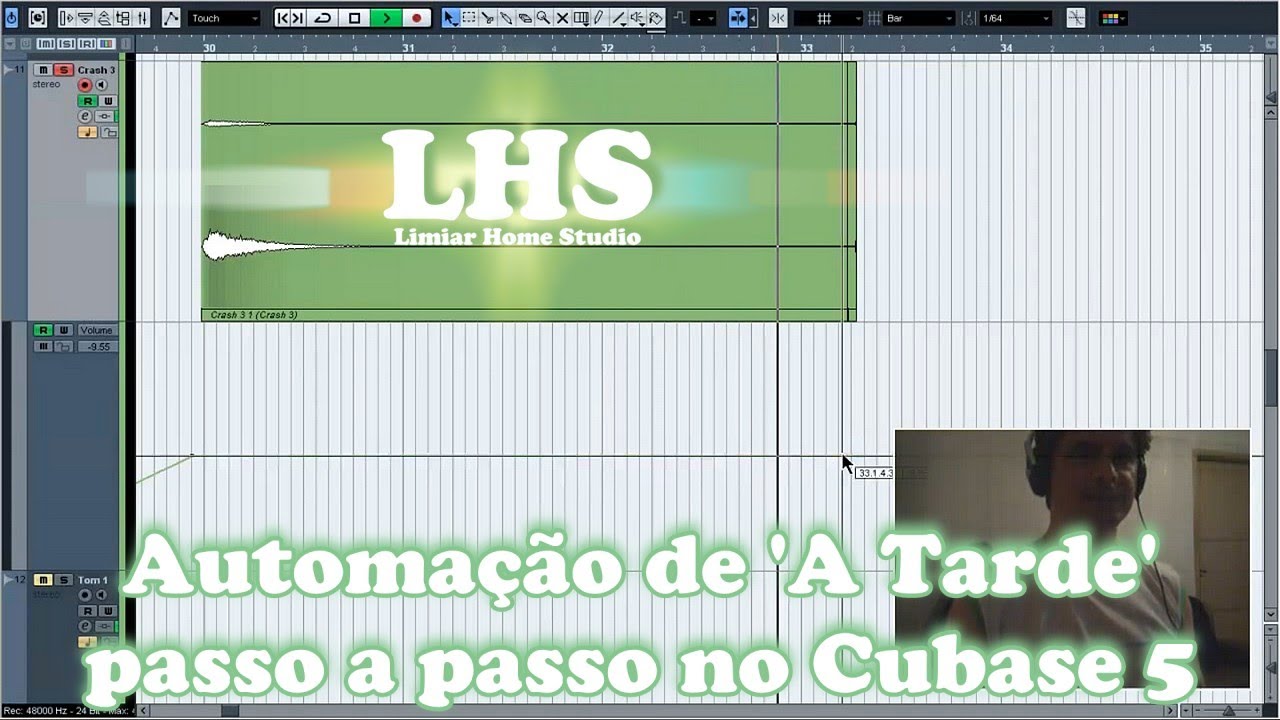 Automação de 'A Tarde' passo a passo no Cubase 5 - Português do Brasil