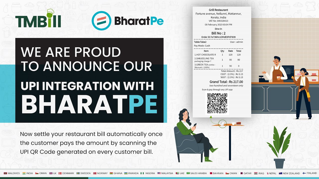 Integrate TMBill Restaurant Management  Software with BharatPe | UPI integration | PayTM | PhonePe