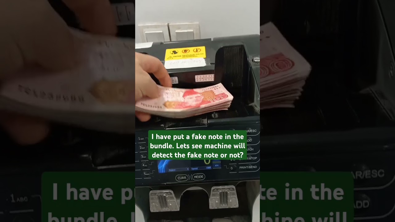 Machine to check for a fake note. Machine with fake note detector #fake #fakenotes #fakecheck #cash