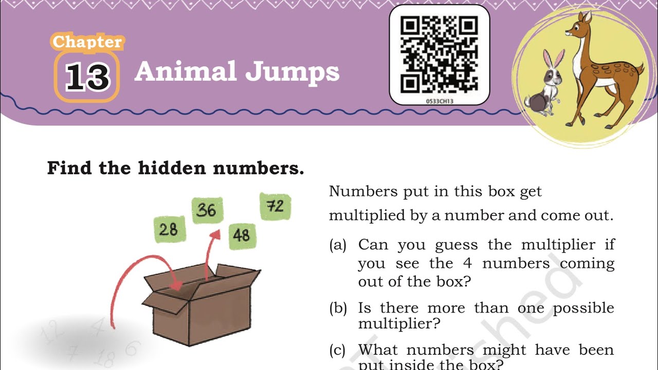 Animals Jumps, class 5 maths mela new book chapter 13 complete solution with explanation 