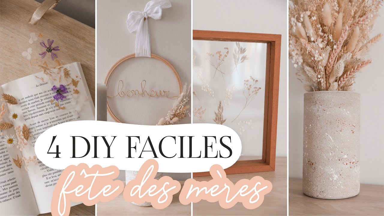 4 CADEAUX à fabriquer pour la FETES DES MERES