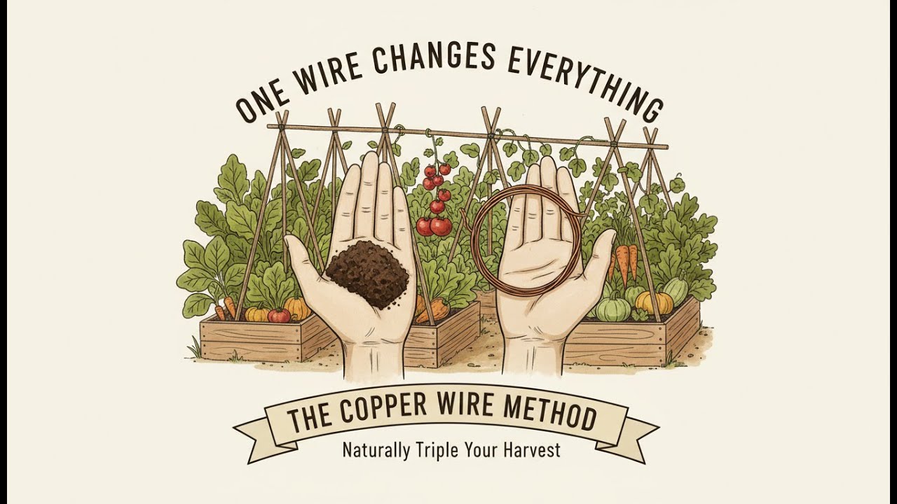 🌱 Copper Wire Can Triple Your Harvest — Without Expensive Fertilizers or Chemicals!