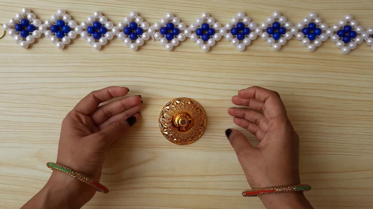 How to make bandhanwal at home| DIY pearl toran| how to make easy  moti toran at home|wall hanging