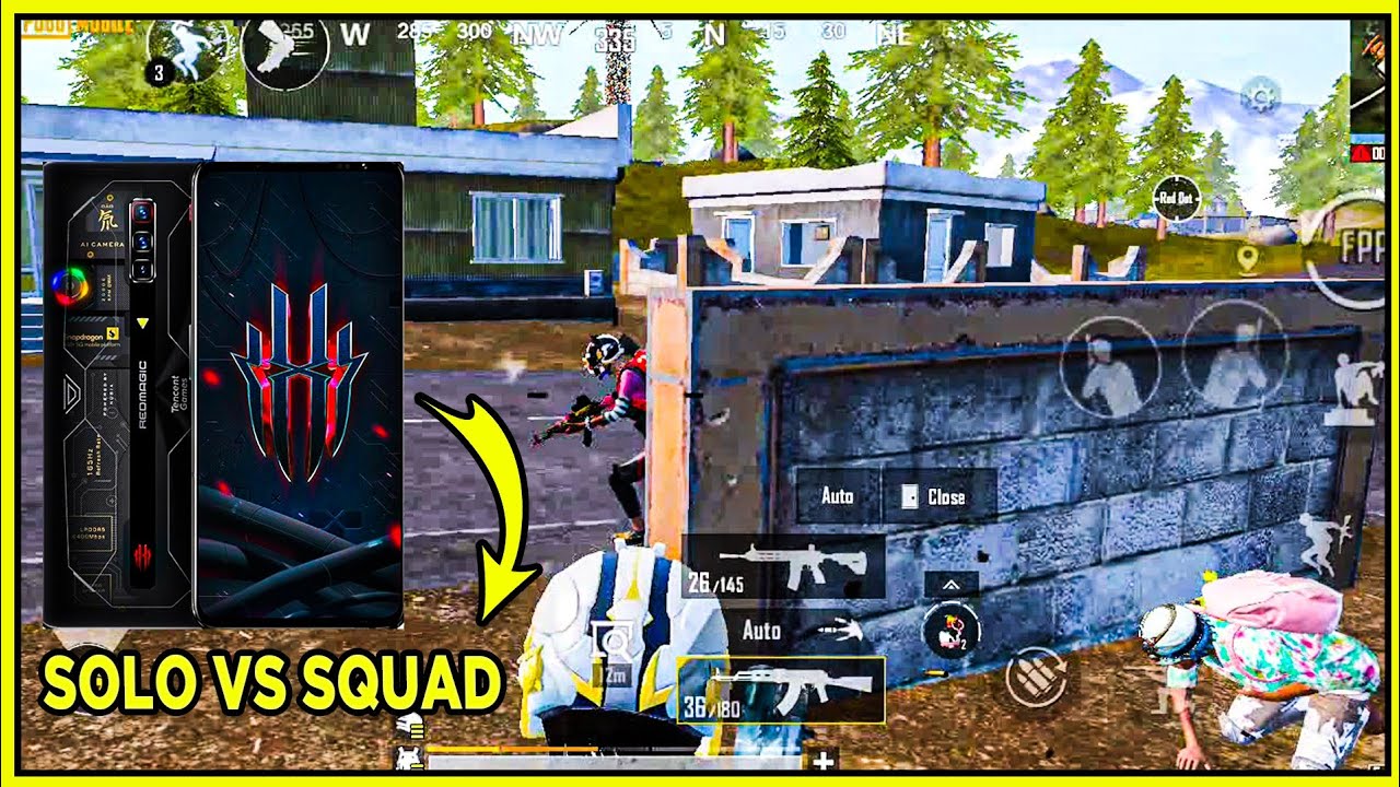 Red Magic 6 Pro PUBG TEST 🔥 Solo Vs Squad - 4 Fingers + Full Gyro
