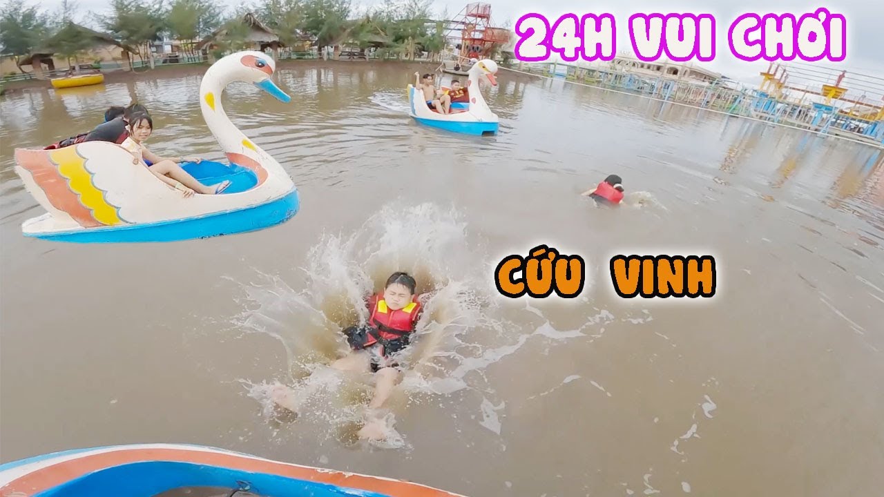 Thử Thách 24h chơi các trò chơi ở Làng Yến [ Trang And Vinh TV ]